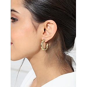 Gold Plated Smooth Glossy Hoop Earring