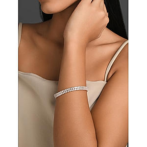 Fida  Luxurious Gold-Plated  American Diamond Women Bracelet 