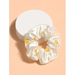 ToniQ Daisy Satin & Net Scrunchie For Women