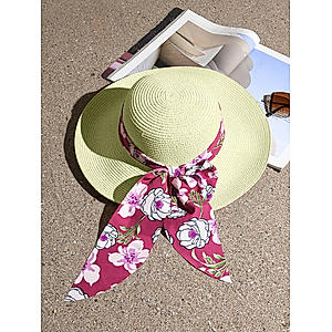 Stylish Maroon Printed Scarf Summer Beach Hats For Women