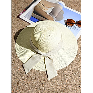 Stylish Beige Printed Scarf Summer Beach Hats For Women