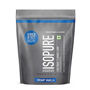 Isopure Whey Protein Isolate Powder with Vitamins for Immune Support |Creamy Vanilla | 0.5 Kg