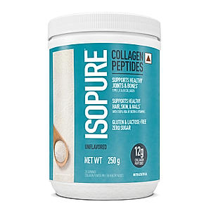 Isopure Collagen Peptides (12g/serve) with Biotin & Vitamin E- 250g (Unflavored)