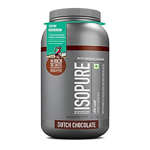 Isopure Whey Protein Isolate Powder with Vitamins for Immune Support - 1kg (Dutch Chocolate)