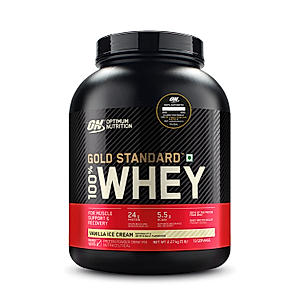 Gold Standard 100% Whey Protein Powder | Vanilla Ice Cream | 5 lbs