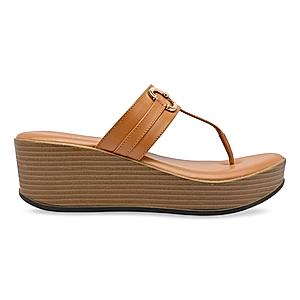 Ladies wedge flip flops hot sale