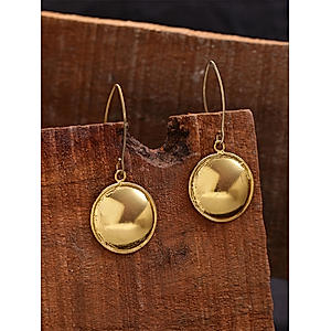 Gold Plated Spherical Drop Earring