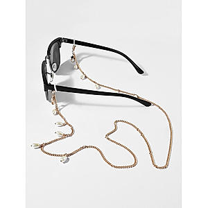 ToniQ Stylish Gold & Pearl Multiuse Mask & Sunglass Chain