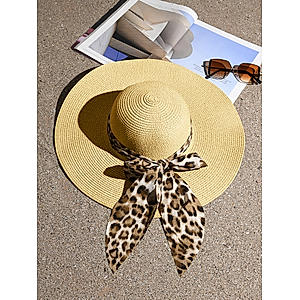 Stylish AnimaL Print Scarf Summer Beach Hats For Women
