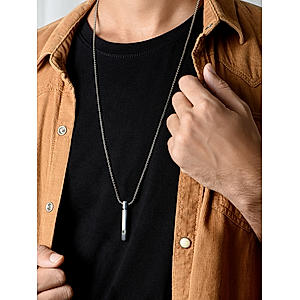The Bro Code Men Silver-Toned Silver-Plated Necklace