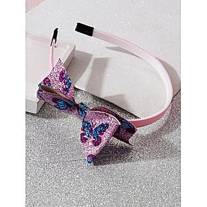 Pink Blue Glitter Butterfly Bow Hair Band