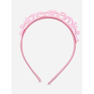 Pink Sequin Crown Kids Hair Band