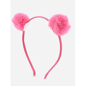 Pink Pom Pom Cat Ear Party Kids Hair Band 