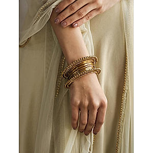 Set of 10 Gold Plated Bangles