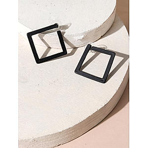 Black Contemporary Stud Earring