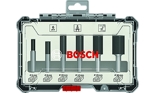 6-Piece Straight Router Bit Sets Sets