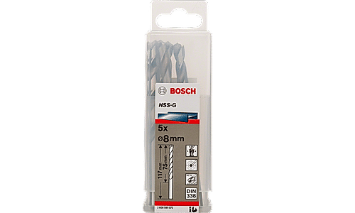 HSS-G DIN 338 Metal Drill Bits (Pack of 5)