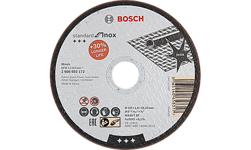 Standard for Inox Cutting Discs with Straight Centre, 22.23 mm Bore for Small Angle Grinders (Pack of 25)