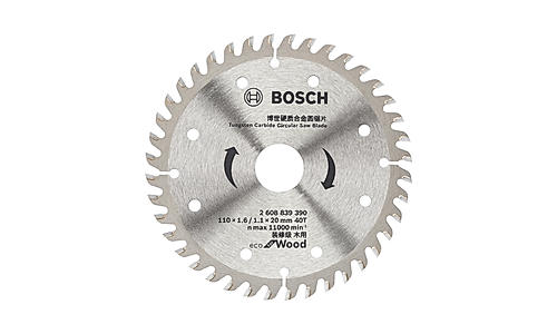 Bosch Circular Saw Blade for wood 4'' / 110mm dia, 20mm Bore , 40 Teeth, Pack of 1