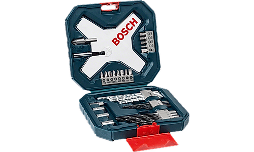 Bosch Drill bit and Screwdriving Bits set, 34 pieces, X-Line Blue, containing Wood Bits, Masonry Bits, Metal drill bits and Screwdriver Bits