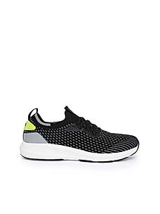 AMP Black Men Lace-Up Sports Shoes