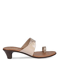 Rocia Beige Women One Toe Sandals