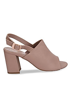 Rocia Nude Women Peep Toe High Heeled Block Heels