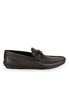 Imperio Black Men Leather Casual Loafers