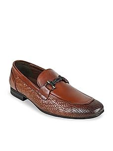 Imperio Brown Men Textured Leather Formal Shoes