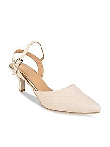 Rocia Beige Women Woven Closed Toe Sandals