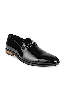 Imperio Black Men Patent Leather Formal Slip Ons