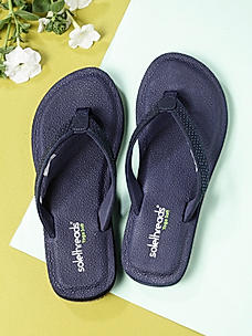 Sole Threads Womens Navy Yoga V Shape Flip Flops