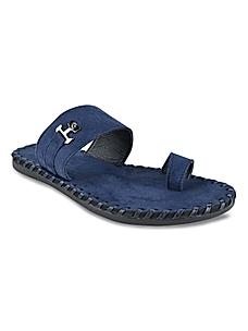 Regal Blue Men Suede Leather Sandals