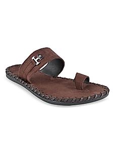 Regal Brown Men Suede Leather Sandals