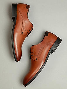 ID MENS TAN SHOES FORMAL LACE-UP