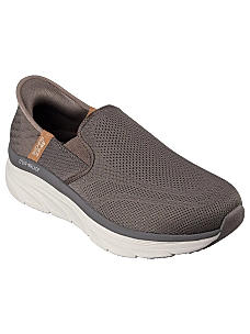 SKECHERS BROWN MENS D'LUX WALKER - ORFORD