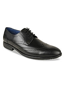 Regal Black Men Leather Lace Up Brogues