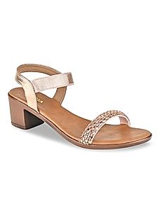 Rocia Rose Gold Women Diamante Strap Sandals