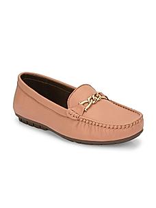 LADY BOSS BY EGOSS PEACH WOMEN BUCKLED LOAFERS