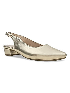 Rocia Gold Women Sling Back Pumps