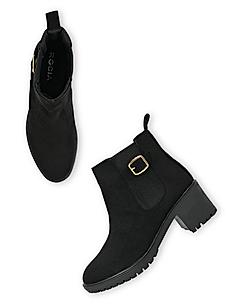 Rocia By Regal Black Women Suede Boots