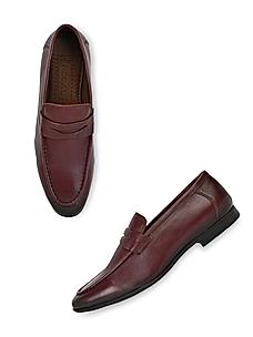 Regal Bordo Men Leather Slip-On Shoes