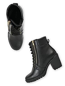 Rocia By Regal Black Women Ankle Length High Heel Boots