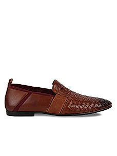 Imperio Apricot handwoven leather shoes