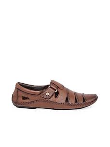 Regal Tan Men Flexible Casual Leather Sandals