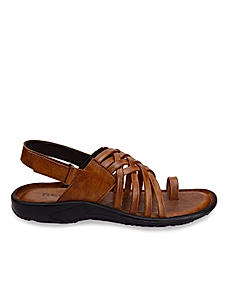 Regal Tan Men Leather Comfort Sandals