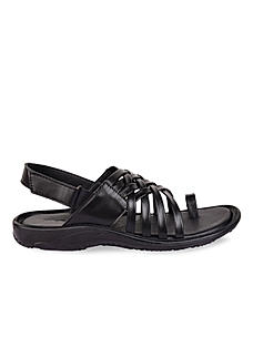 Regal Black Men Leather Sandals