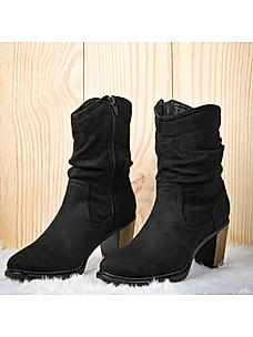 Rocia Black Women Suede High Heeled Boots