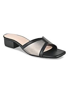 Rocia Black Women Slip On Sandals