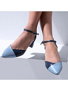 Rocia Light Blue Women Closed Toe Block Heel sandal